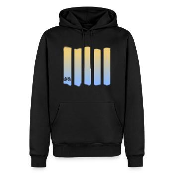 bike bunt - Männer Premium Bio Hoodie - Schwarz - Vorne - Nico (187cm)