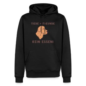 Tiere Freunde Vegan Kein Futter Töten Natur Veggie - Männer Premium Bio Hoodie - Schwarz - Vorne - Nico (187cm)