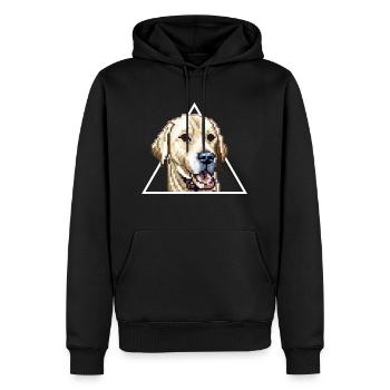 Bella - Männer Premium Bio Hoodie - Schwarz - Vorne - Nico (187cm)