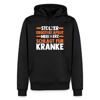 Ergotherapie Ergotherapeut - Männer Premium Bio Hoodie - Schwarz - Vorne - Nico (187cm)