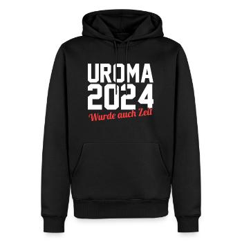 Urgroßmutter 2024 Uroma - Männer Premium Bio Hoodie - Schwarz - Vorne - Nico (187cm)