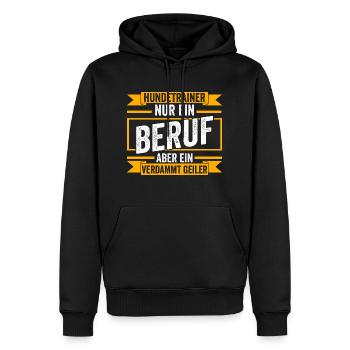 Hundetraining Hund Hundeschule Hundetrainer - Männer Premium Bio Hoodie - Schwarz - Vorne - Nico (187cm)