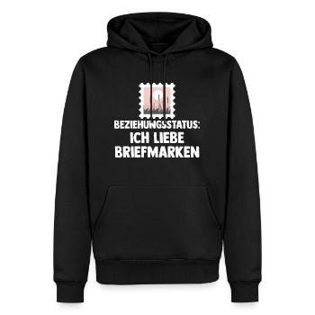 Philatelie Briefmarkensammlung Briefmarkensammler - Männer Premium Bio Hoodie - Schwarz - Vorne - Nico (187cm)