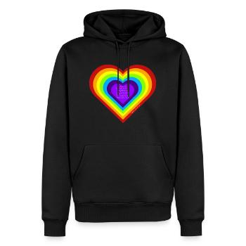 7 Spectrums of Love - Men’s Premium Organic Hoodie - black - Front - Nico (187cm)
