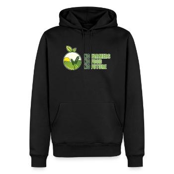 No Farmers - No Food - No Future - Men’s Premium Organic Hoodie - black - Front - Nico (187cm)
