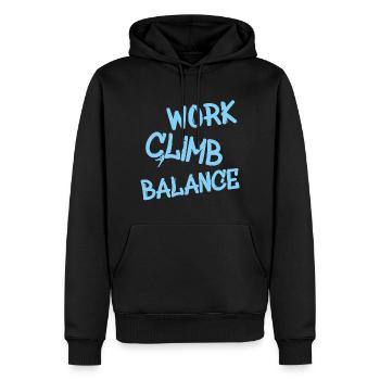 climbing klettern - Männer Premium Bio Hoodie - Schwarz - Vorne - Nico (187cm)