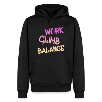 klettern - Männer Premium Bio Hoodie - Schwarz - Vorne - Nico (187cm)