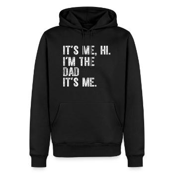 Vatertag Lustig Ich bin's Hallo Ich bin der Papa Ich - Männer Premium Bio Hoodie - Schwarz - Vorne - Nico (187cm)