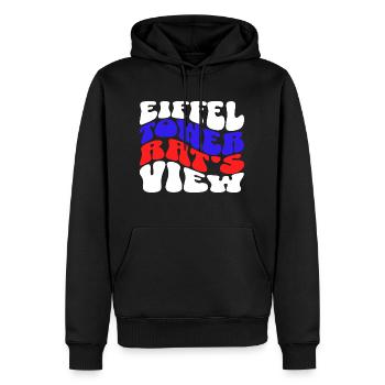 Paris Adventure Eiffel Parisian Rat Mouse Whiskers - Männer Premium Bio Hoodie - Schwarz - Vorne - Nico (187cm)