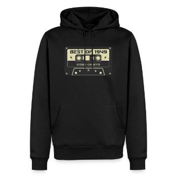 Retro Kassette 1949 vintage 1949 Geburtstag 1949 - Männer Premium Bio Hoodie - Schwarz - Vorne - Nico (187cm)