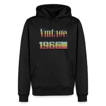 1966 anniversaire 1966 né en 1966 anniversaire - Sweat à capuche Premium bio Homme - noir - Devant - Nico (187cm)