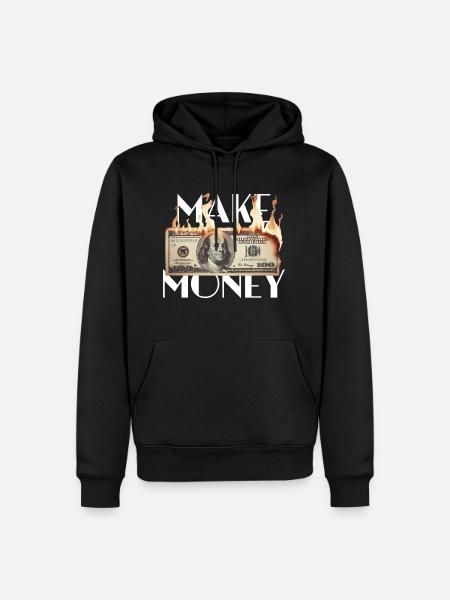 Make Money Geldschein - Männer Premium Bio Hoodie - Schwarz