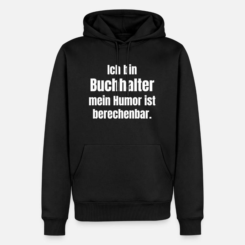 L’humour du comptable est prévisible - Sweat à capuche Premium bio Homme - noir