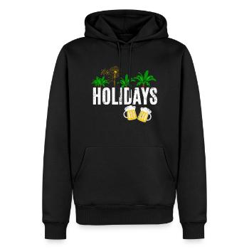Ferien - Männer Premium Bio Hoodie - Schwarz - Vorne - Nico (187cm)
