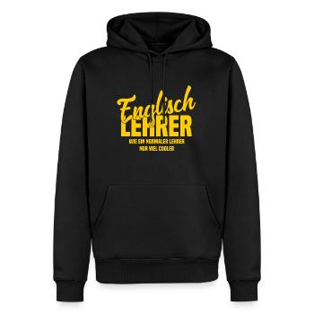 Englischlehrer Wie ein normaler Lehrer nur cooler - Männer Premium Bio Hoodie - Schwarz - Vorne - Nico (187cm)