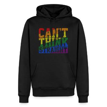 Straight Love Parade Pride Gender Regenbogen CSD - Männer Premium Bio Hoodie - Schwarz - Vorne - Nico (187cm)