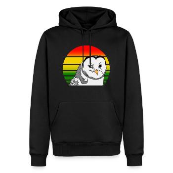 Sun Bird Speed Owl 80s Rétro - Sweat à capuche Premium bio Homme - noir - Devant - Nico (187cm)