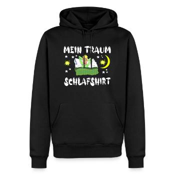 Mein Traum Schlafshirt zum schlafen gehen - Männer Premium Bio Hoodie - Schwarz - Vorne - Nico (187cm)