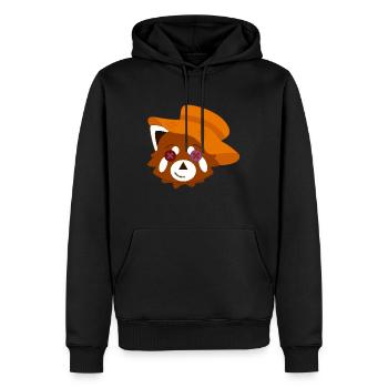 Panda roux déguisé en épouvantail pour Halloween - Sweat à capuche Premium bio Homme - noir - Devant - Nico (187cm)