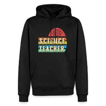 Rétro Vintage SCIENCE Teacher Designs - Sweat à capuche Premium bio Homme - noir - Devant - Nico (187cm)