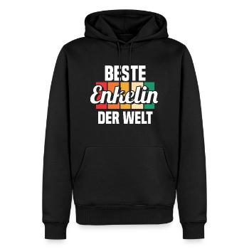 Enkelin - Männer Premium Bio Hoodie - Schwarz - Vorne - Nico (187cm)