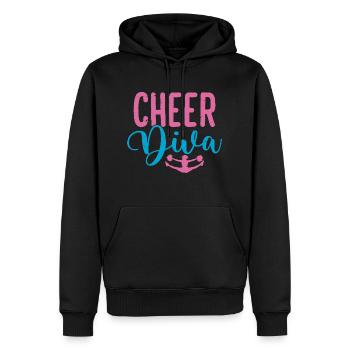 Cheer Diva Cheerleading Cheerleader - Männer Premium Bio Hoodie - Schwarz - Vorne - Nico (187cm)