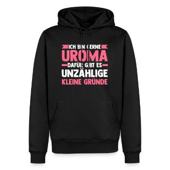 Urgroßmutter Uroma - Männer Premium Bio Hoodie - Schwarz - Vorne - Nico (187cm)