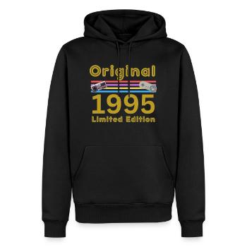 Original 1995 Jahrgang Vintage Geburtstag Retro - Männer Premium Bio Hoodie - Schwarz - Vorne - Nico (187cm)