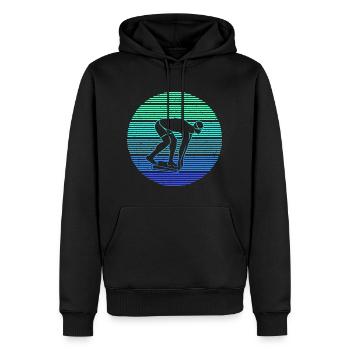 Schwimmer Schwimmen Schwimmsport Herren Schwimm - Männer Premium Bio Hoodie - Schwarz - Vorne - Nico (187cm)