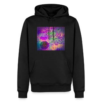 persischer Lebensbaum - Männer Premium Bio Hoodie - Schwarz - Vorne - Nico (187cm)
