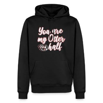 You are my Otter half ideal für Paare - Männer Premium Bio Hoodie - Schwarz - Vorne - Nico (187cm)