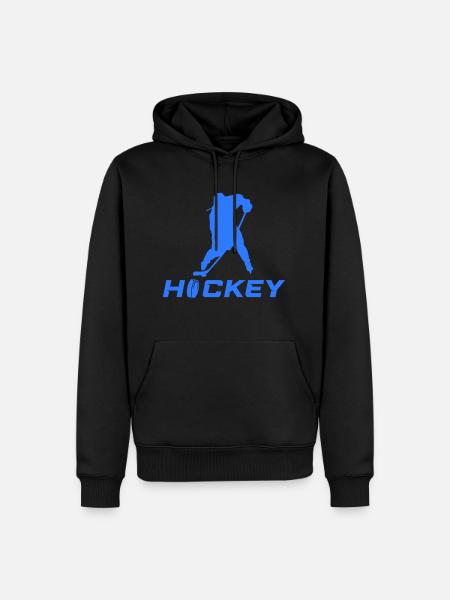 eishockey spieler - Männer Premium Bio Hoodie - Schwarz