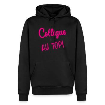 RETRAITE. RETRAITE. RETRAITEE. RETRAITE - Sweat à capuche Premium bio Homme - noir - Devant - Nico (187cm)