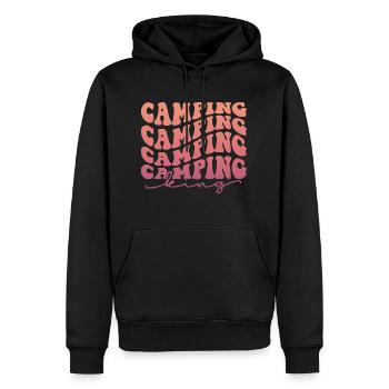 Camping Camping Camping King - Männer Premium Bio Hoodie - Schwarz - Vorne - Nico (187cm)