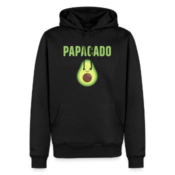 Papacado Funny Avocado Dad Father's Day Dad - Männer Premium Bio Hoodie - Schwarz - Vorne - Nico (187cm)