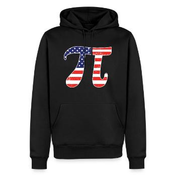 Patriotic Pi - Les mathématiques rencontrent la journée de la fierté des États-Unis - Sweat à capuche Premium bio Homme - noir - Devant - Nico (187cm)