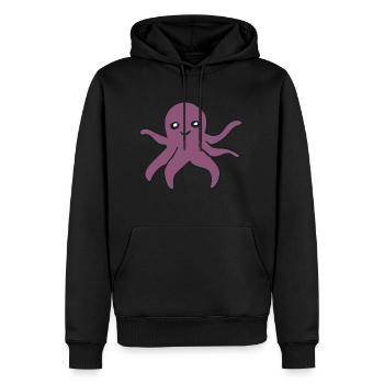 oktopus - Männer Premium Bio Hoodie - Schwarz - Vorne - Nico (187cm)