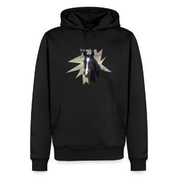 Cheval. Cheval. - Sweat à capuche Premium bio Homme - noir - Devant - Nico (187cm)