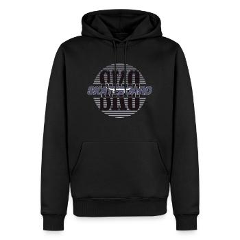 SK8 Logo - Männer Premium Bio Hoodie - Schwarz - Vorne - Nico (187cm)