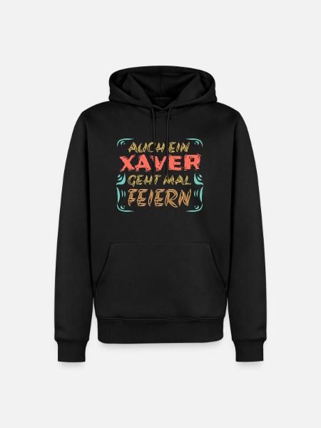Feiern mit xaver - Männer Premium Bio Hoodie - Schwarz