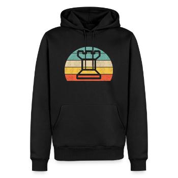 Chess Shirt - Men’s Premium Organic Hoodie - black - Front - Nico (187cm)