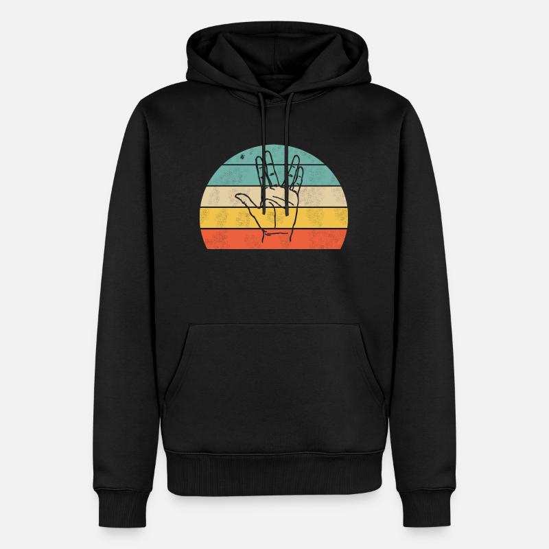 Nerd Grüß - Männer Premium Bio Hoodie - Schwarz