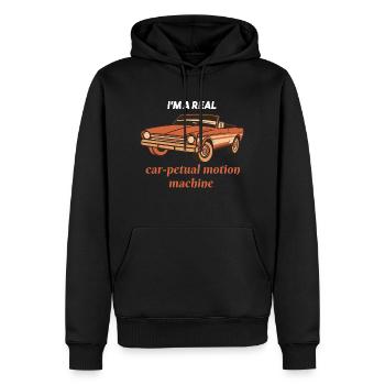 Je suis une vraie voiture rétro CAR-Petual Motion Machine - Sweat à capuche Premium bio Homme - noir - Devant - Nico (187cm)