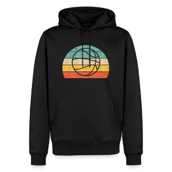 Bunter Basketball - Männer Premium Bio Hoodie - Schwarz - Vorne - Nico (187cm)