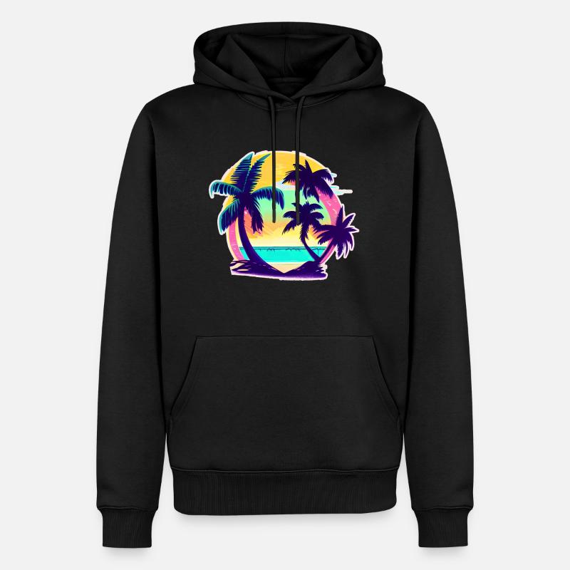 Sommerzeit! - Männer Premium Bio Hoodie - Schwarz