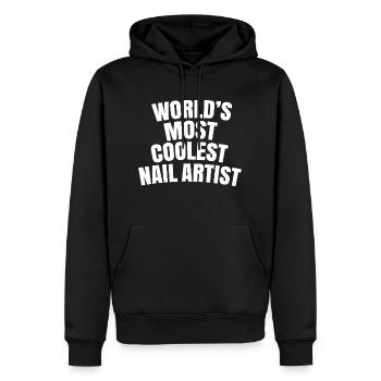 world's most coolest nail artist - Men’s Premium Organic Hoodie - black - Front - Nico (187cm)
