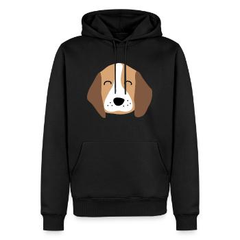 Cute puppy face 2 - Men’s Premium Organic Hoodie - black - Front - Nico (187cm)