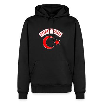 Muay Thai türkiye sport - Men’s Premium Organic Hoodie - black - Front - Nico (187cm)