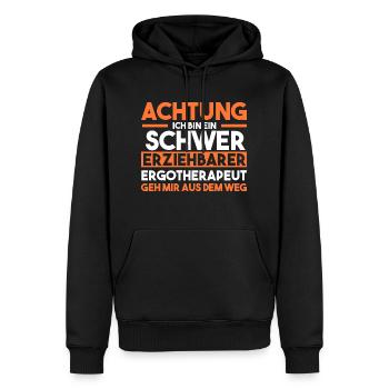 Ergotherapie Ergotherapeut - Männer Premium Bio Hoodie - Schwarz - Vorne - Nico (187cm)