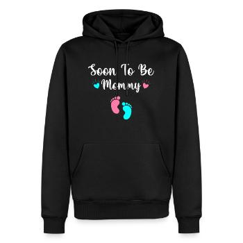 Bald Mama werden - Männer Premium Bio Hoodie - Schwarz - Vorne - Nico (187cm)